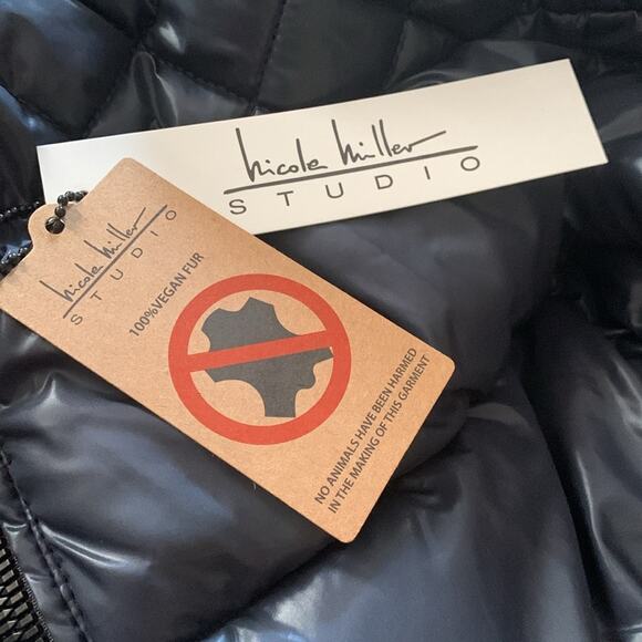 Nicole Miller NM125X Navy Blue Puffer Coat Size 2XL - Picture 10 of 13